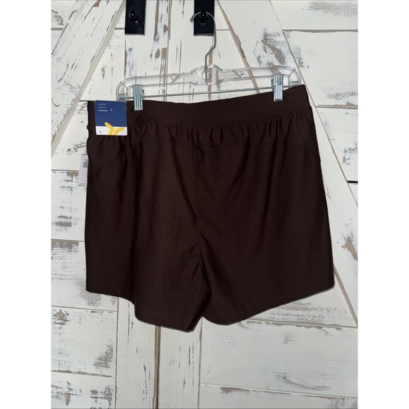 Old Navy Active Powersoft High Rise Go Dry Shorts Loose Brown Womens L - Picture 7 of 8